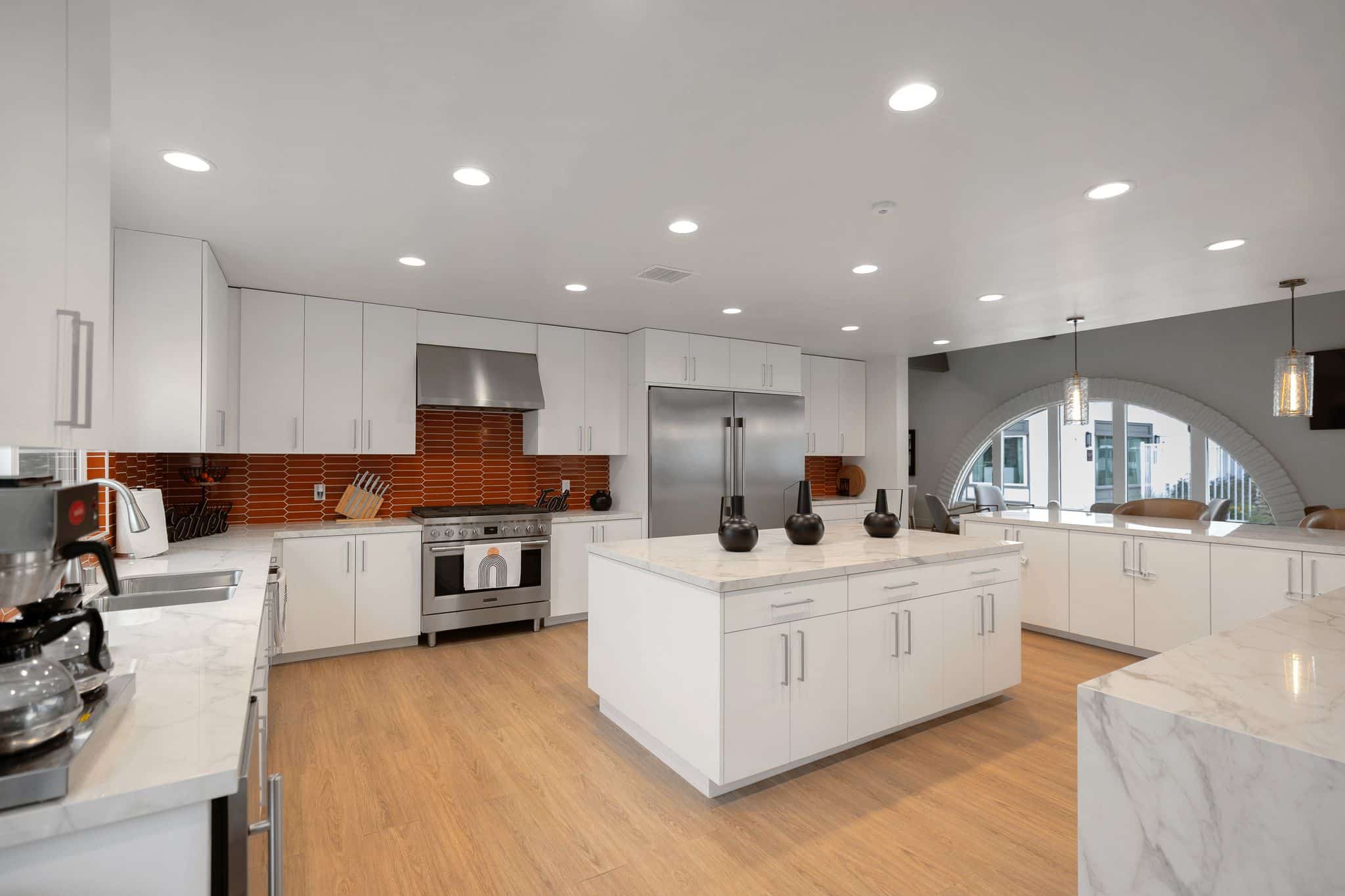 Modern kitchen design in a senior living facility