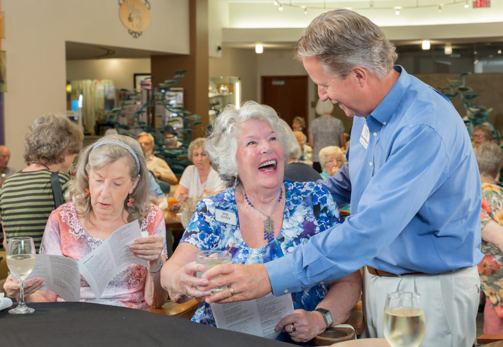 Residents enjoying a group activity in a common area