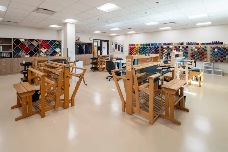 Interior view of an activity room with equipment
