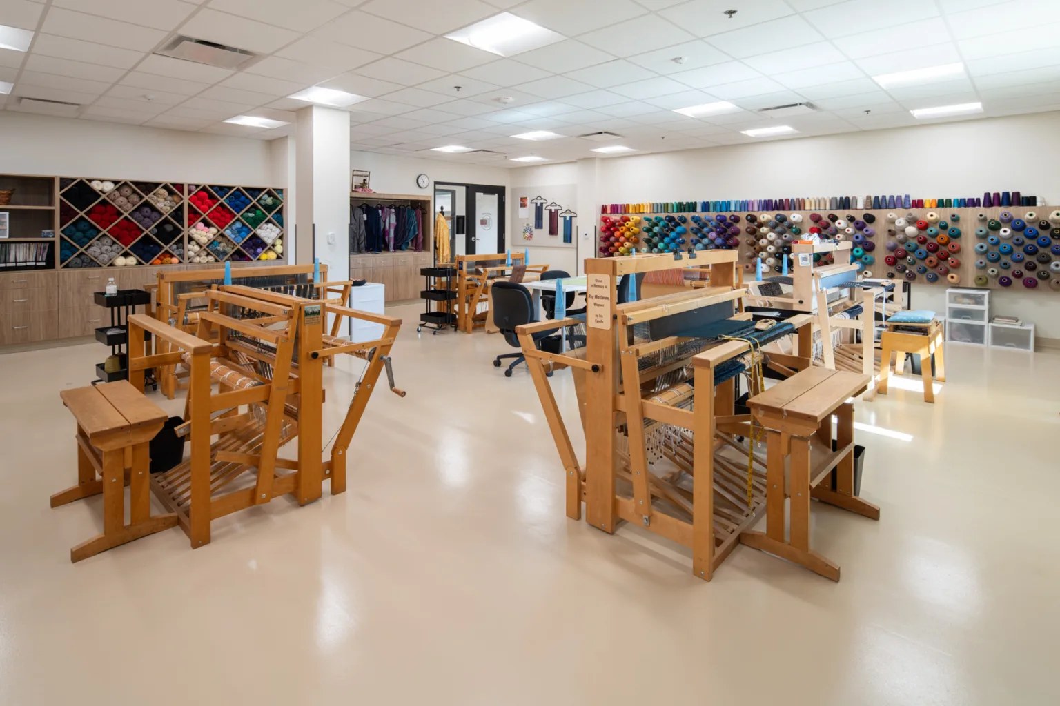Interior view of a craft activity room