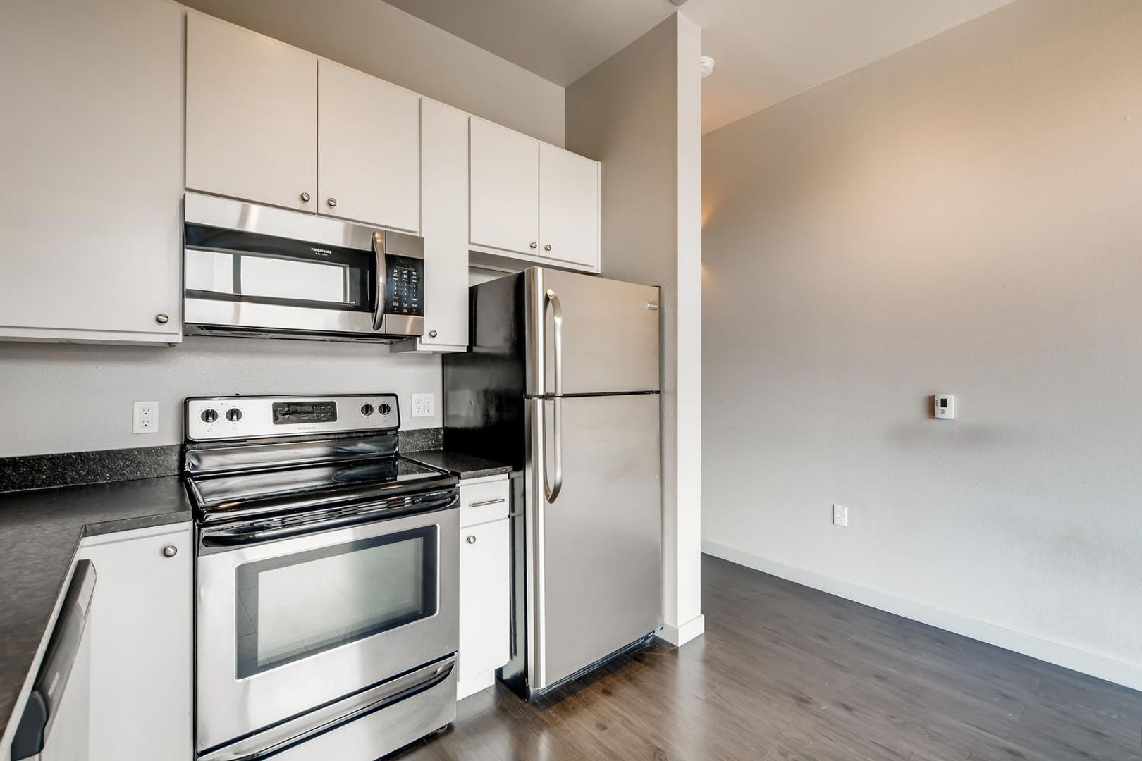 Modern kitchen area in a senior living facility