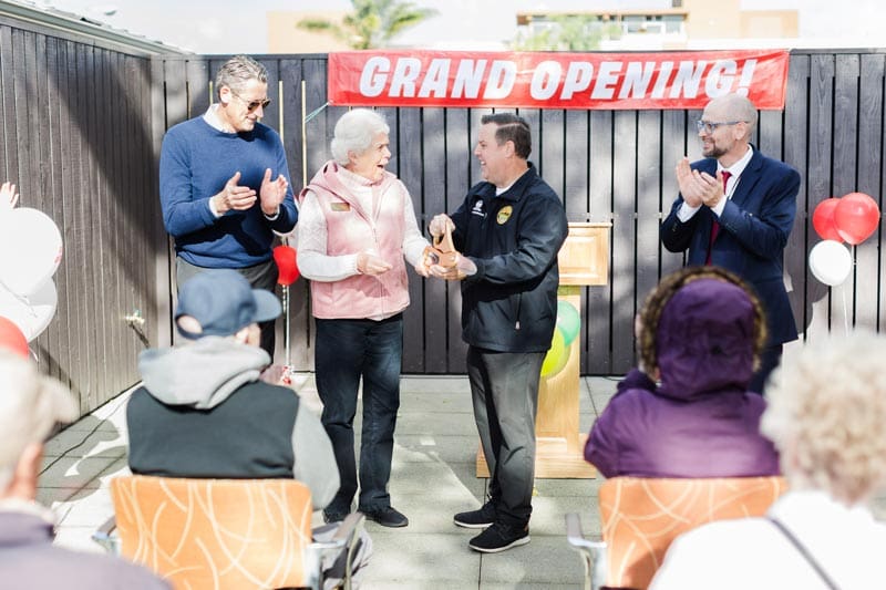 Celebration of a grand opening event at the community
