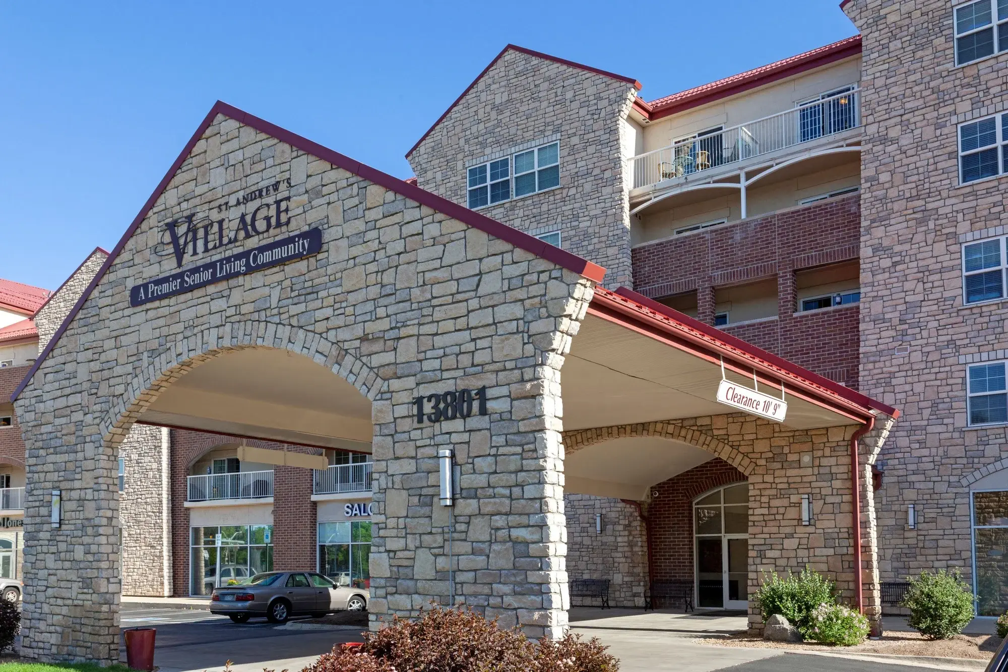 Exterior view of St. Andrew's Village entrance