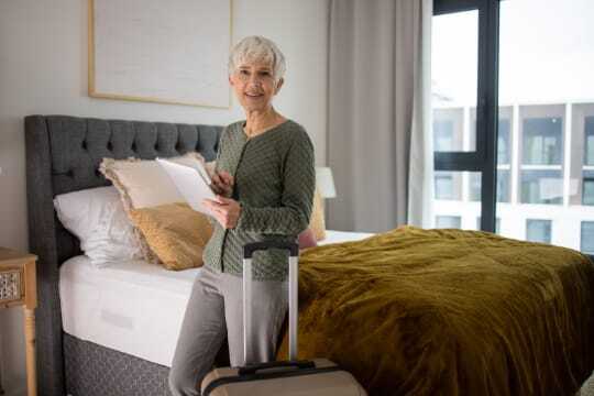 Resident preparing to check in to a new room
