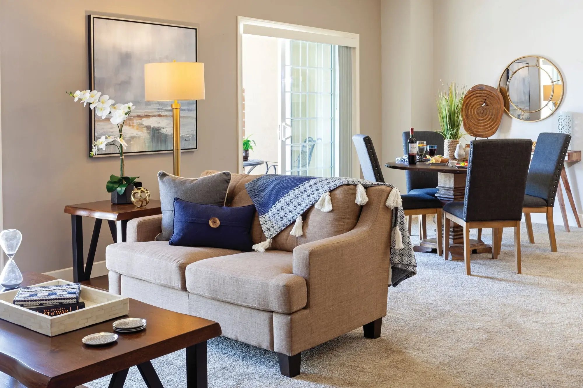 Cozy living room area with modern furnishings