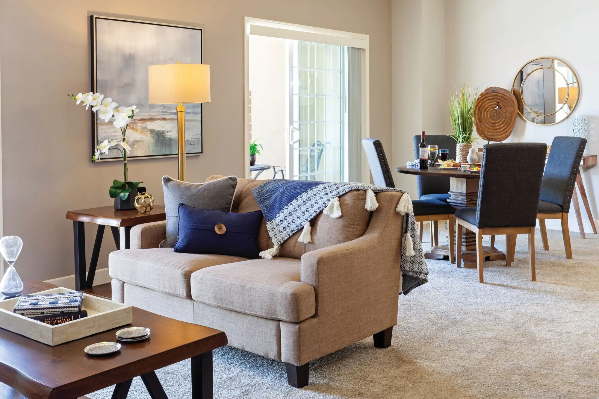 Cozy seating area in a well-lit living space