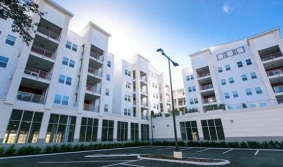 Exterior view of the Village Park Senior Apartments building.