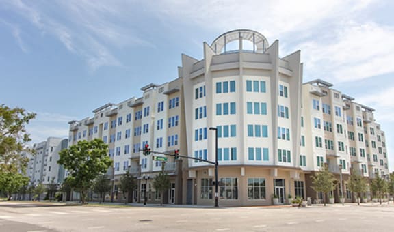 Exterior view of Village Park Senior Apartments.