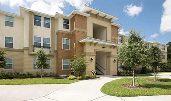 Exterior view of Village Park Senior Apartments