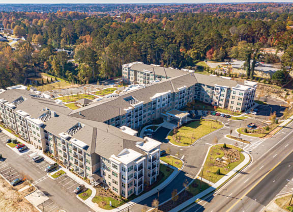 Aerial view of StonePointe Senior Living facility