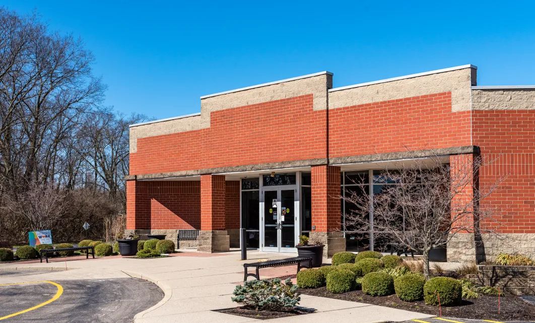 Exterior of a nursing home building
