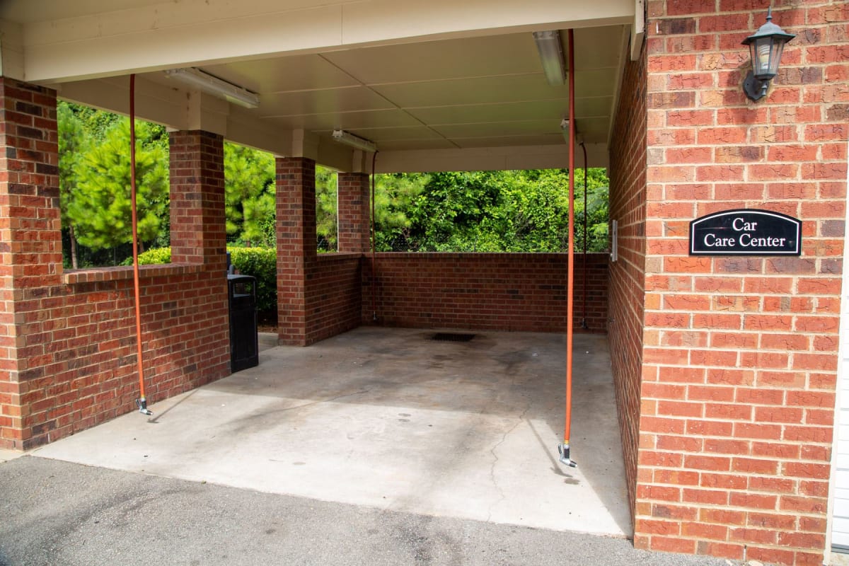 Covered outdoor car care center