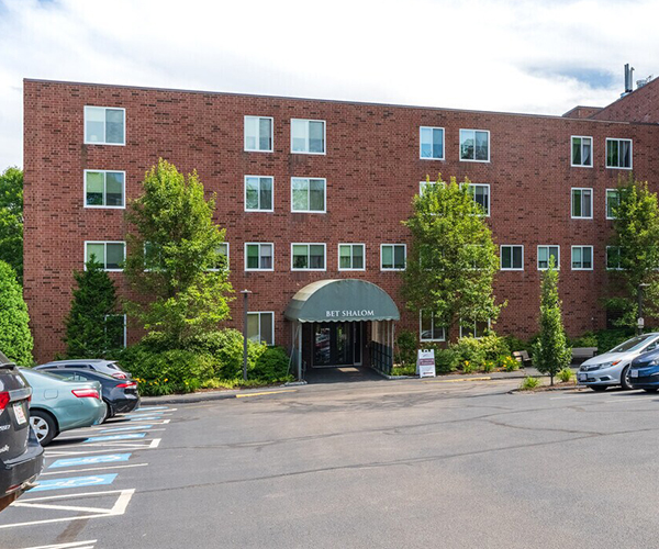 Exterior view of Bet Shalom Senior Apartments building.