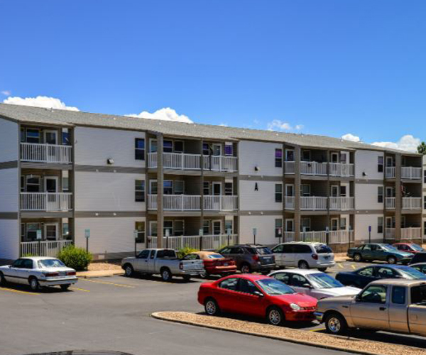 Exterior view of Center Place Senior Apartments