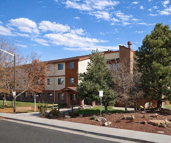 Exterior view of Center Place Senior Apartments