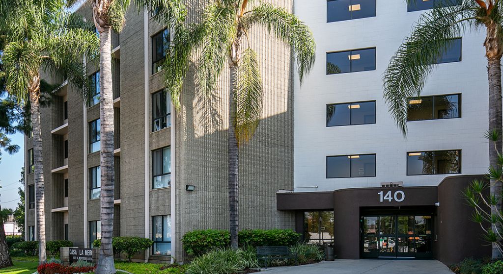 Exterior view of Center Place Senior Apartments