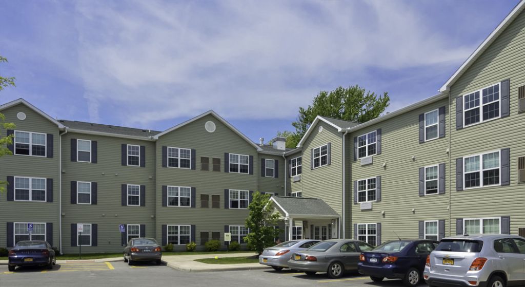 Exterior view of a senior apartment building