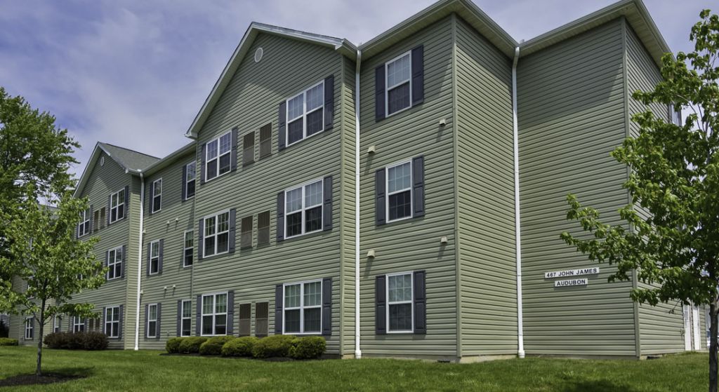 Exterior view of Center Place Senior Apartments