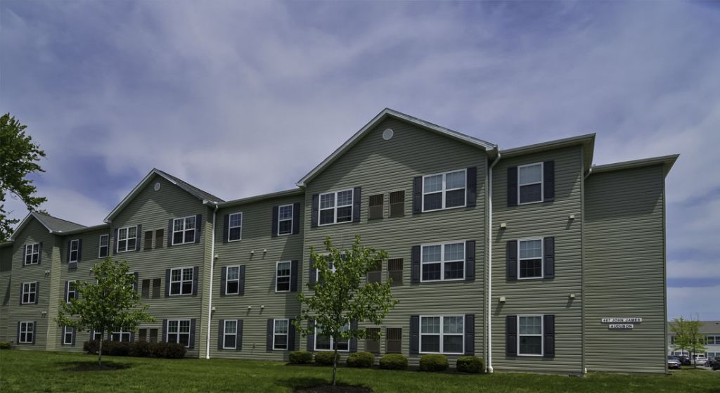 Exterior view of the Center Place Senior Apartments.