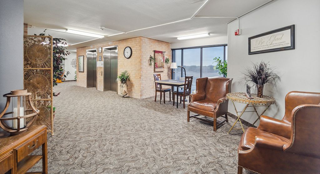 Interior common area with seating and decorations