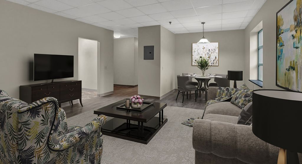 A cozy living space with furniture and decor