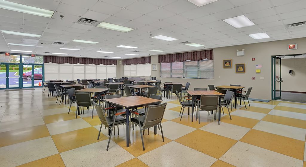 Dining area with tables and chairs
