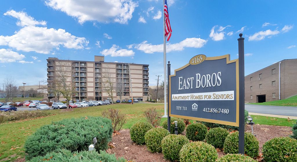 Exterior view of East Boros Apartments for Seniors