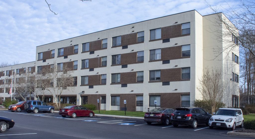 Exterior view of the Center Place Senior Apartments.