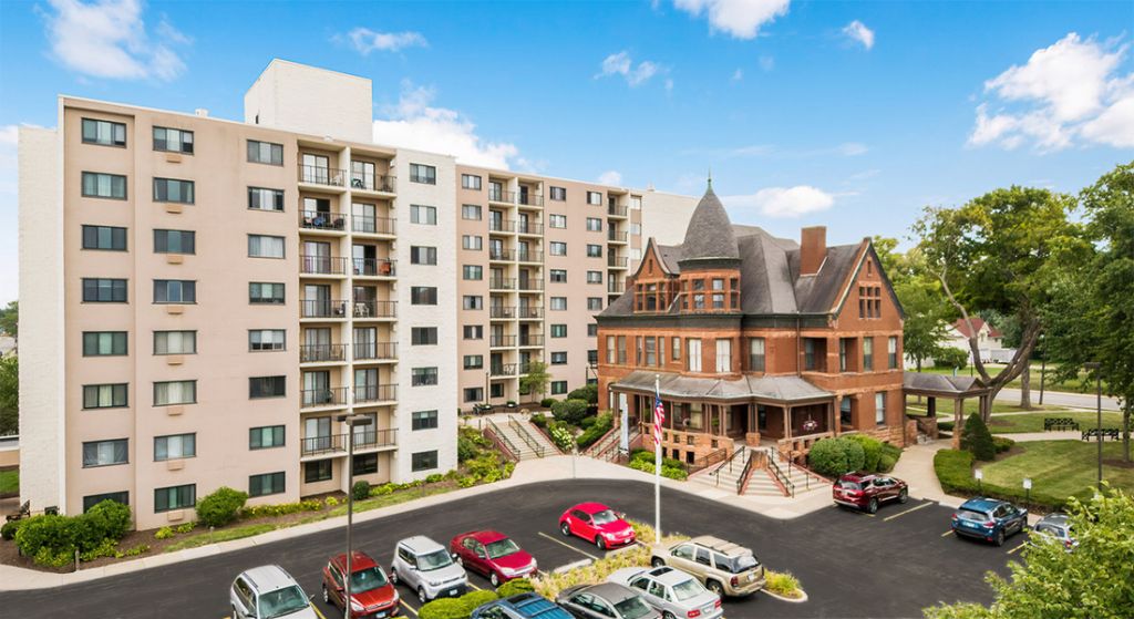 Exterior view of the Center Place Senior Apartments building