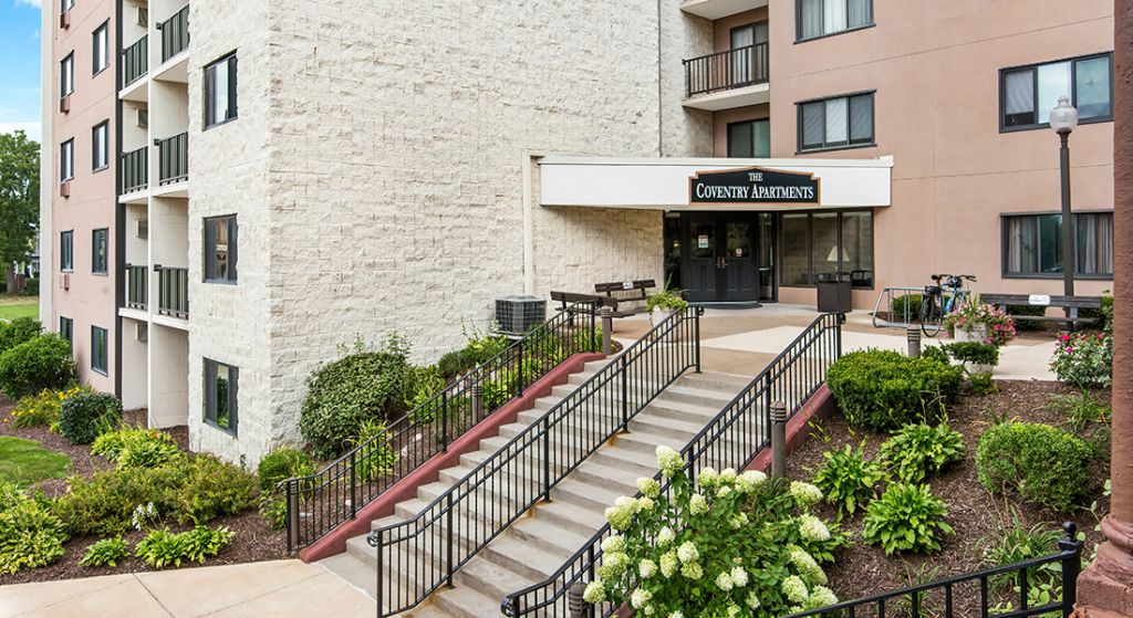 Exterior view of the Center Place Senior Apartments