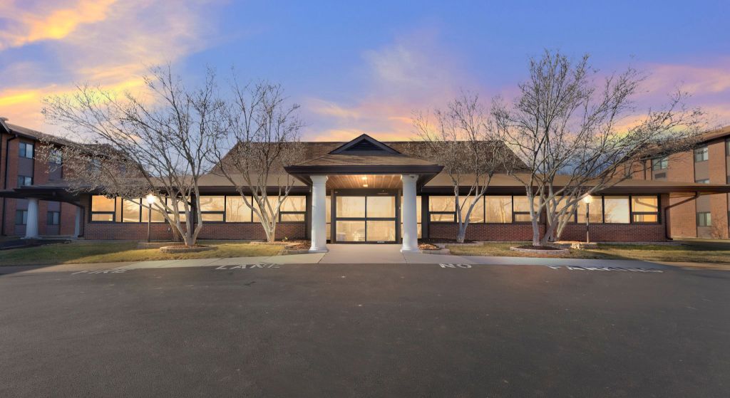 Front entrance of Center Place Senior Apartments