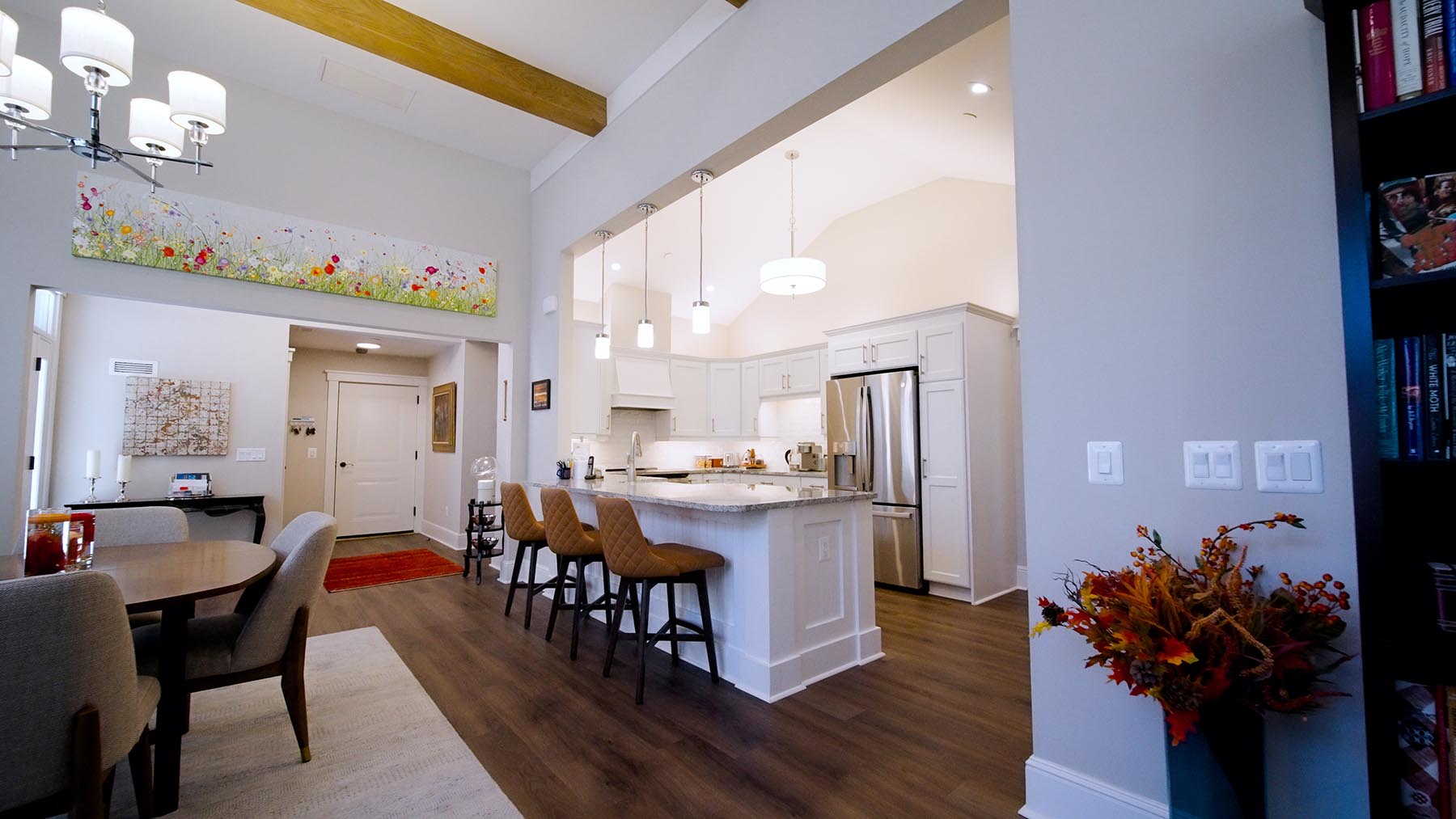 A modern interior view of a senior living space
