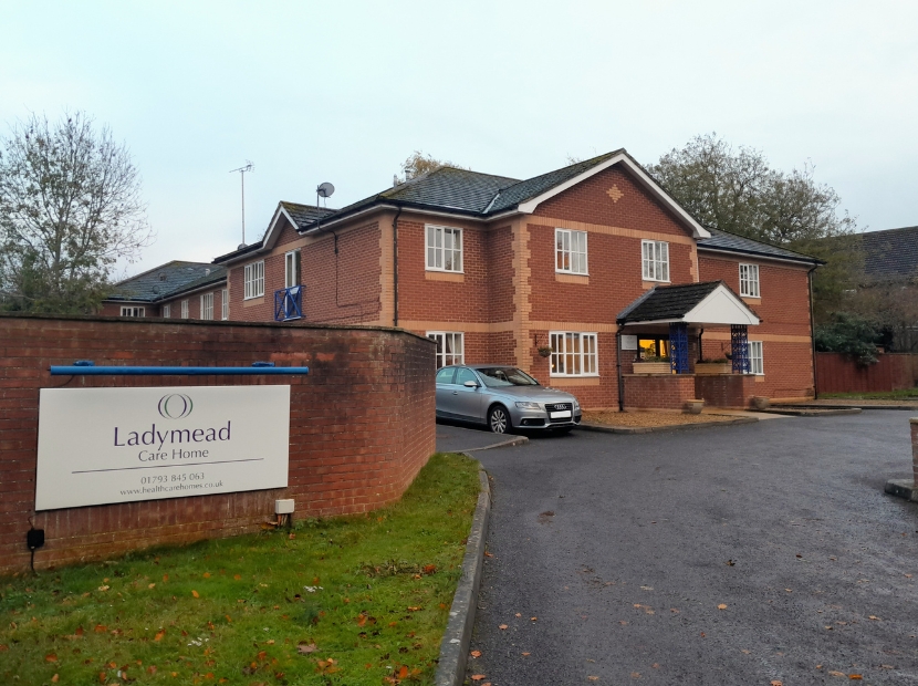 Exterior view of Ladymead Care Home building.