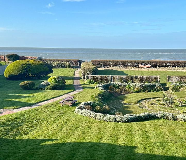 Well-maintained garden area with pathways