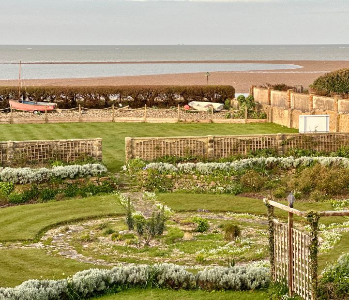 Well-maintained garden with ocean view