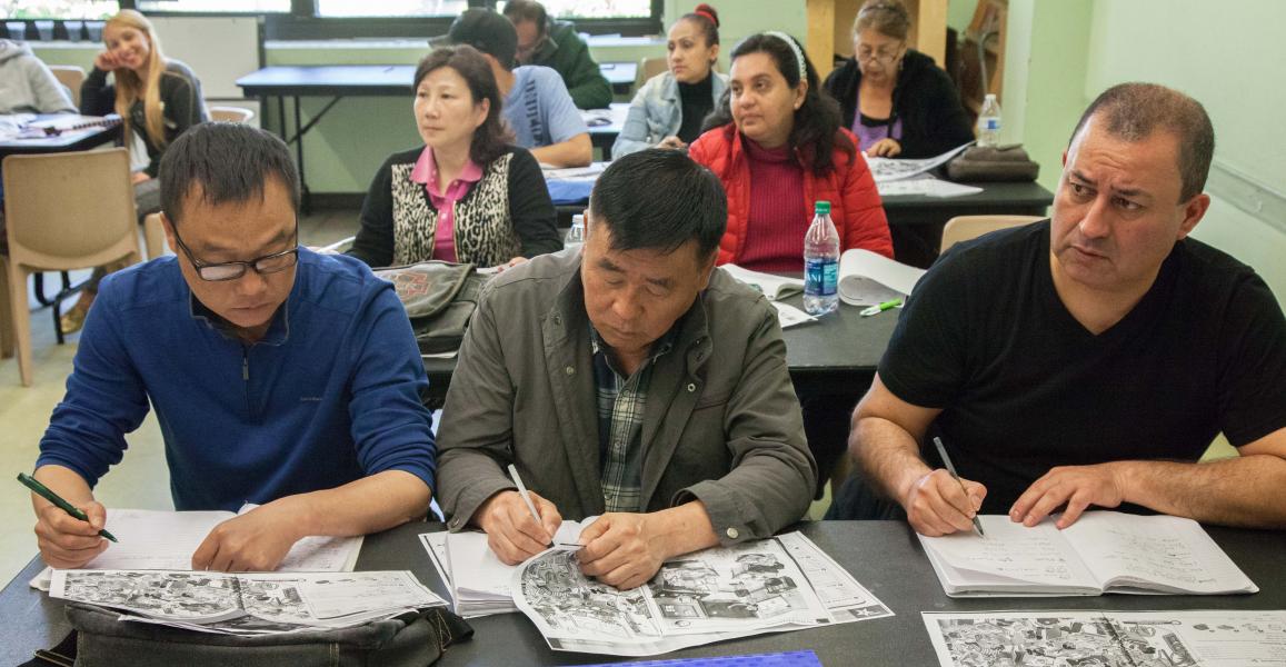 Residents engaged in an educational activity.