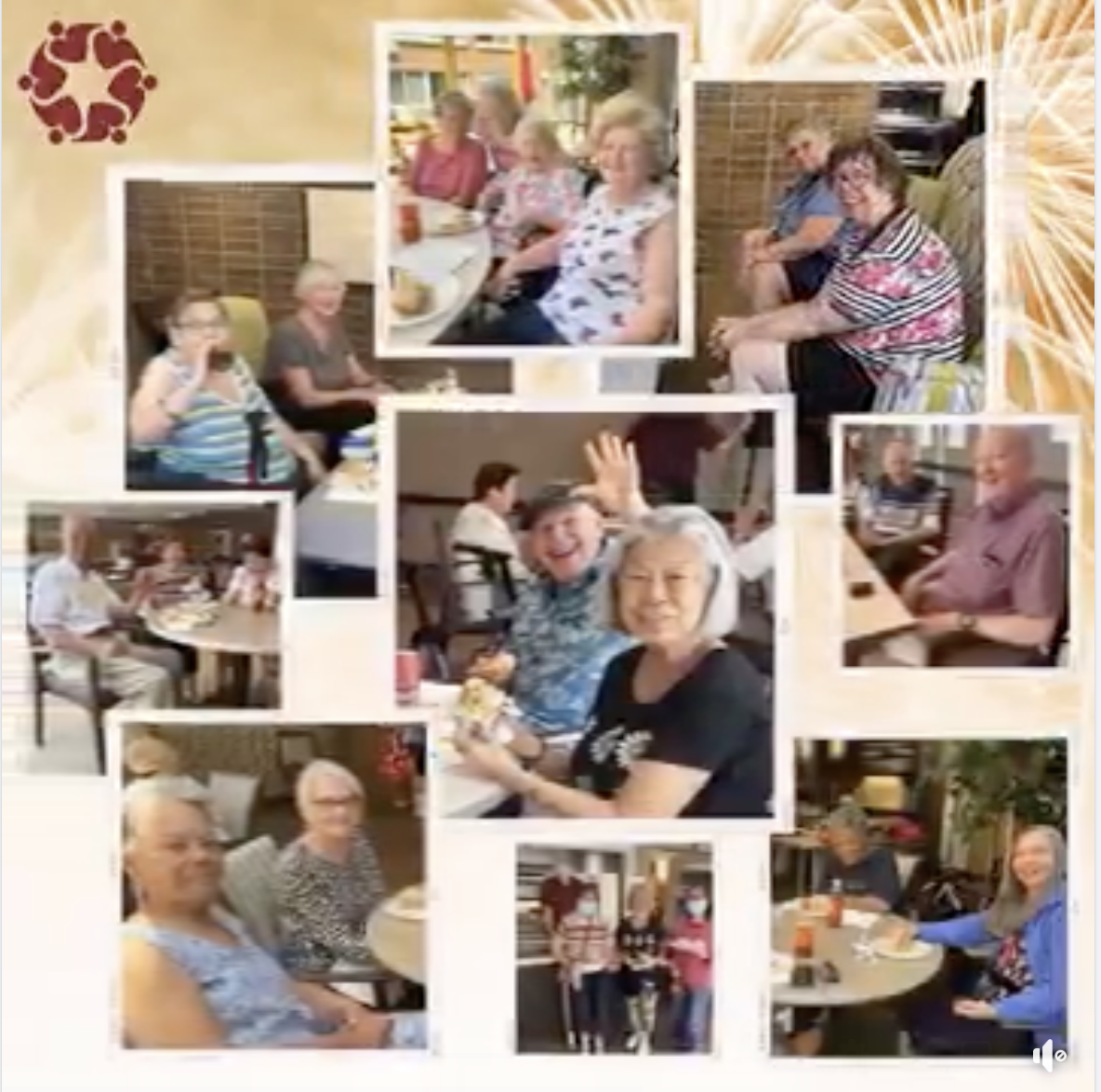 Residents enjoying a social gathering in a common area.