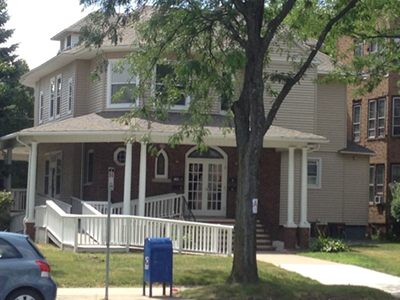 Exterior view of a residential care facility.