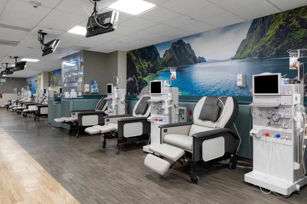 Interior view of a healthcare treatment area.
