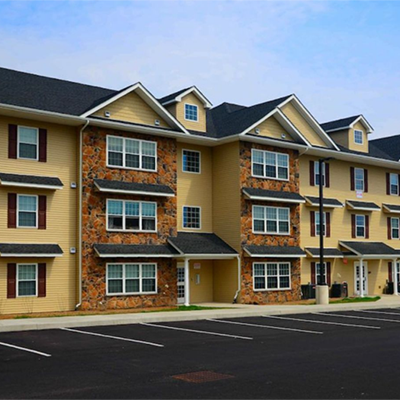 Exterior view of a nursing home facility.