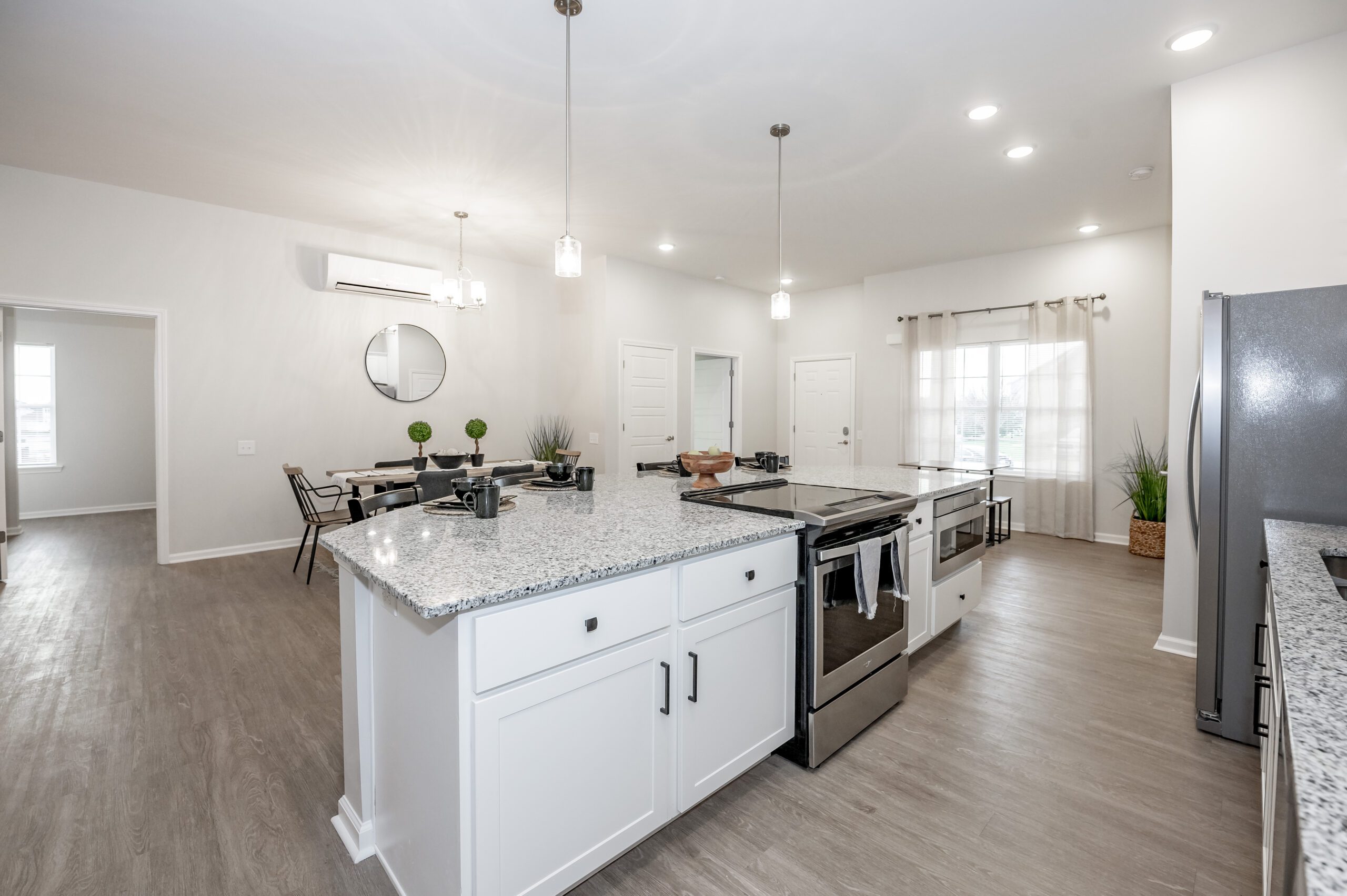 Bright and modern kitchen area in a senior living facility