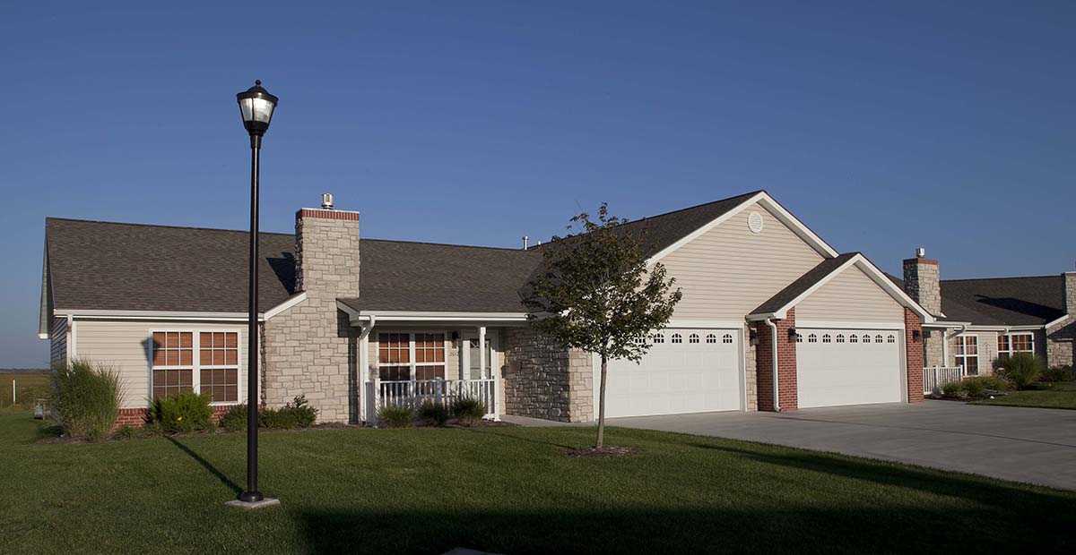 Exterior view of a senior living facility