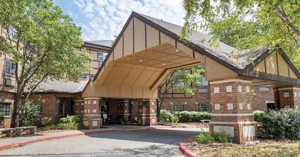 Front entrance of Antioch Valley Senior Living facility