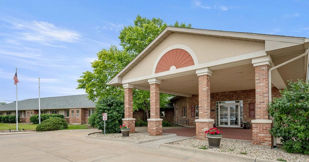 Exterior view of Antioch Valley Senior Living entrance