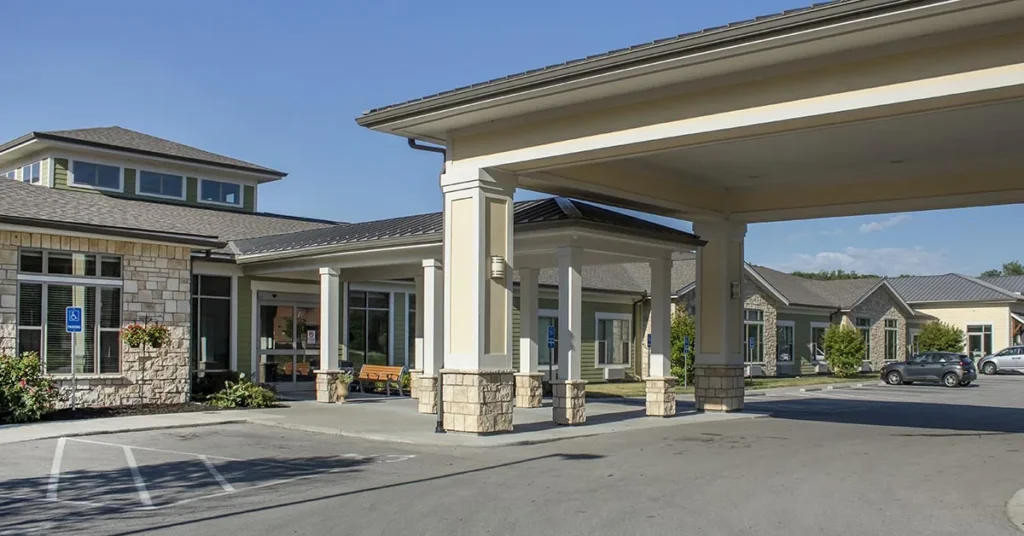 Exterior view of Antioch Valley Senior Living entrance