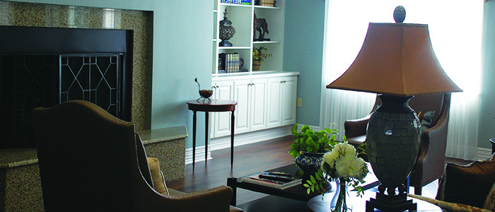 Cozy common area with seating and decor