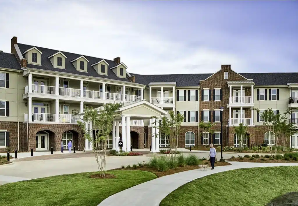 Exterior view of The Glen Retirement System building