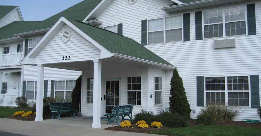 Front entrance of Antioch Valley Senior Living facility