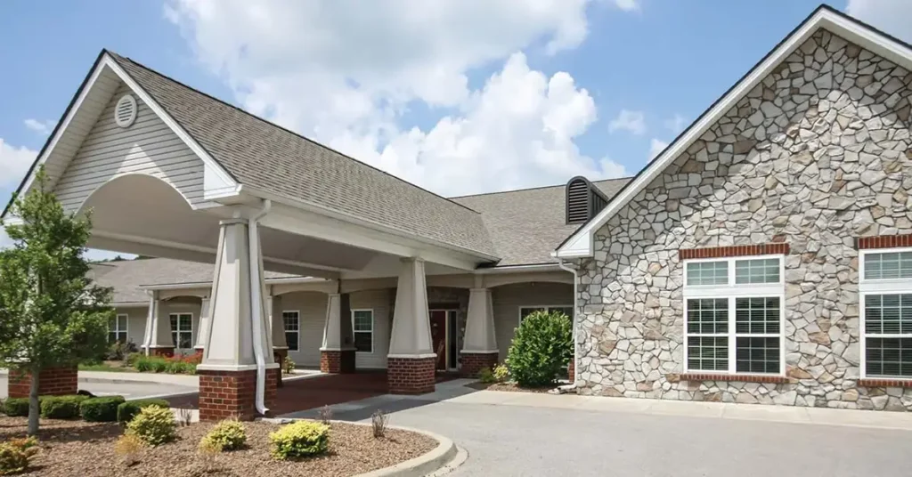 Exterior view of a senior living facility