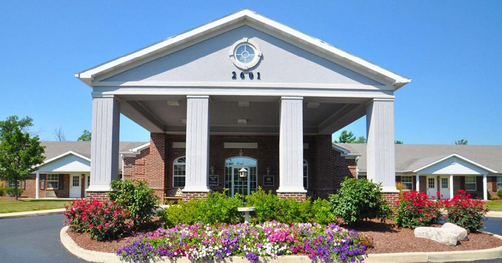 Exterior view of Antioch Valley Senior Living entrance